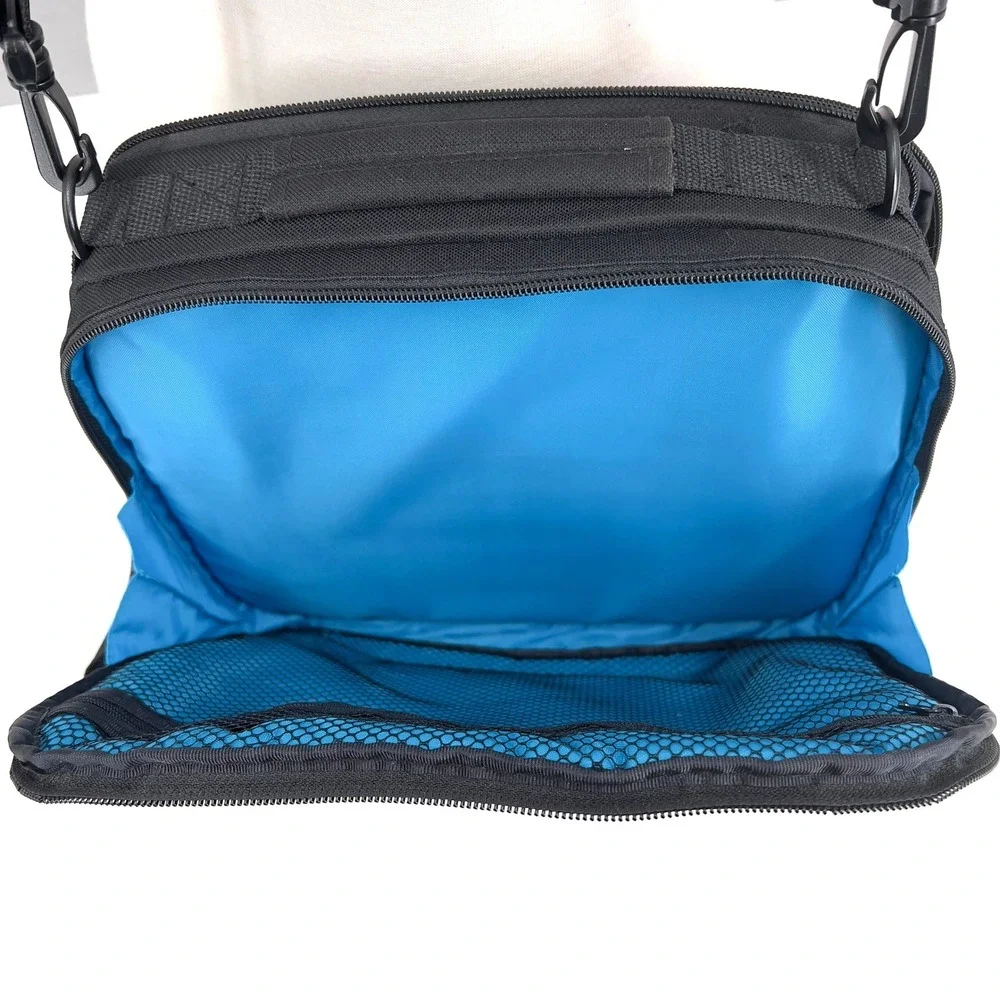 USA Gear Padded Camera Messenger Bag‎ Black Tech Case Adjustable Shoulder Straps